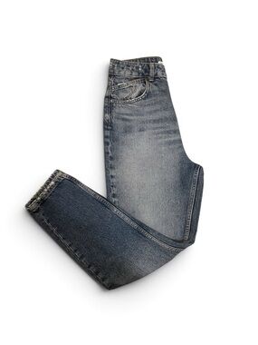 Zara High-rise Classic Washed Blue Jeans